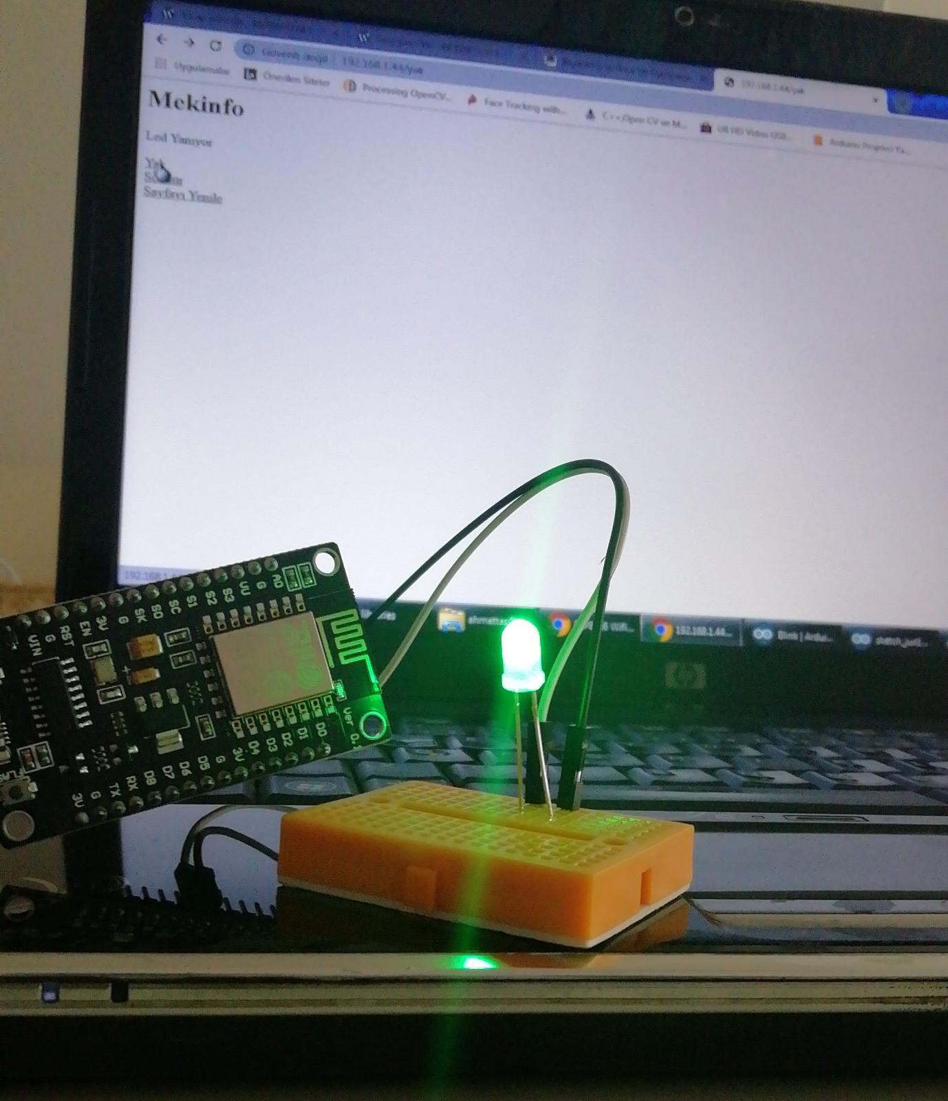 NodemCU V3 (ESP8266) Wi-Fi Modülü İle İnternet Üzerinden Led Kontrolü