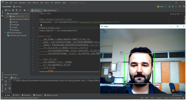 OpenCV ve Python İle Görüntü İşleme “ Kamerada Yüz Tespiti”