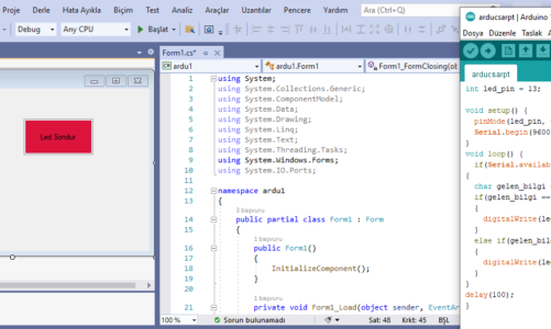 Arduino ve C# – Uygulama II